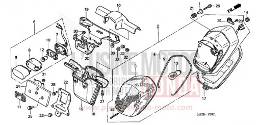 TAILLIGHT (2) GL1500C2 de 2002